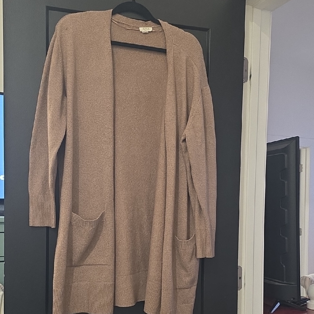 a.n.a Women's Beige Open Front Cardigan